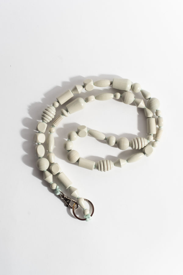 Perlenmix Phonenecklace in Light Grey
