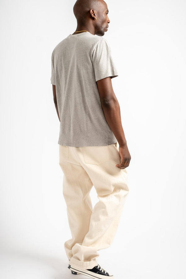 Heathered Jung Pocket Tee in Athletic Grey