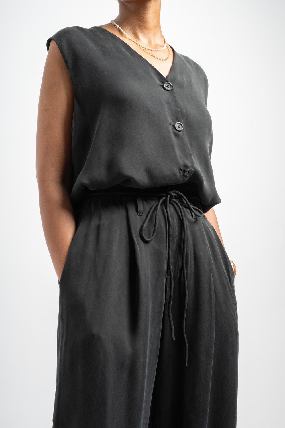 Sanded Trouser in Black
