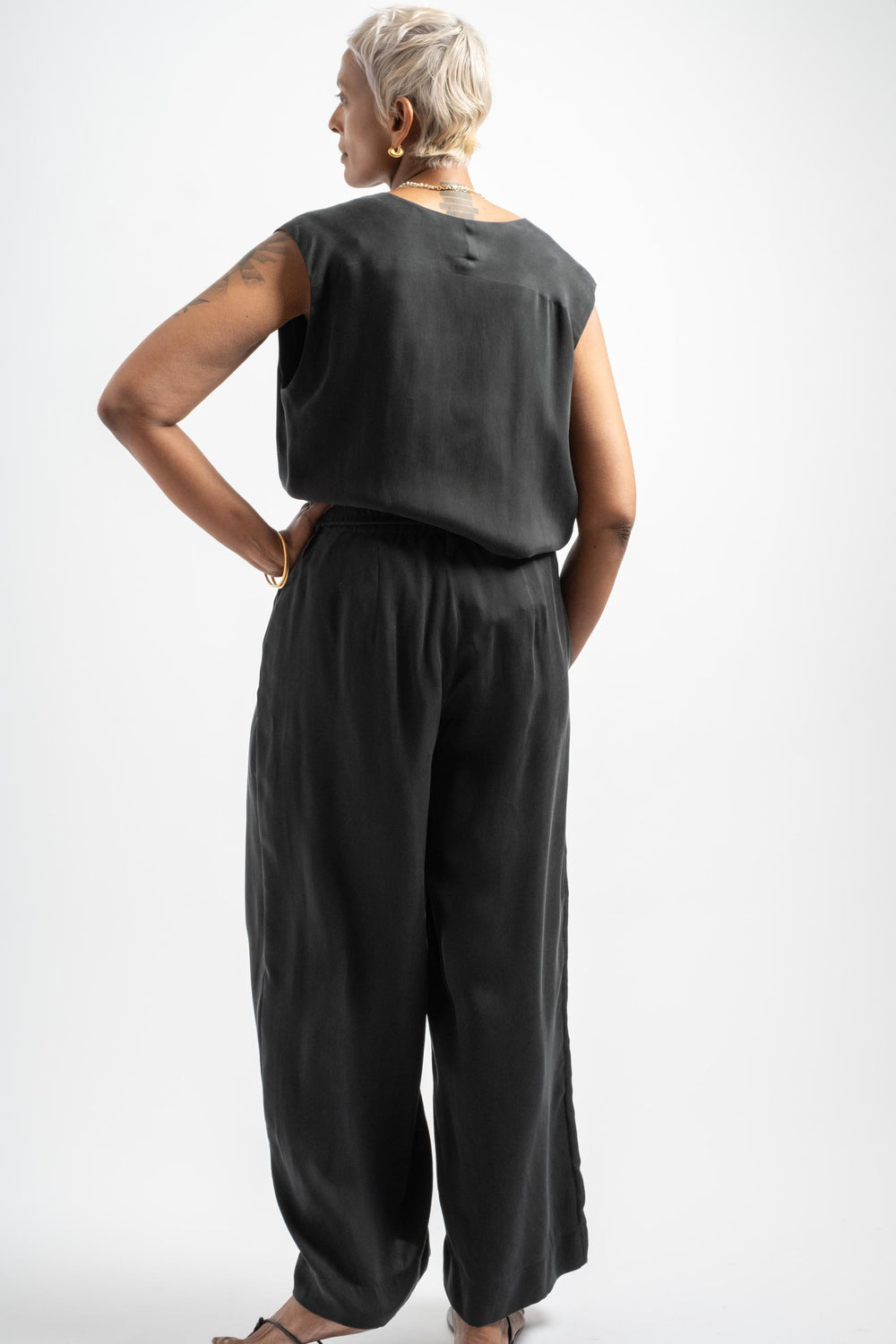 Sanded Trouser in Black