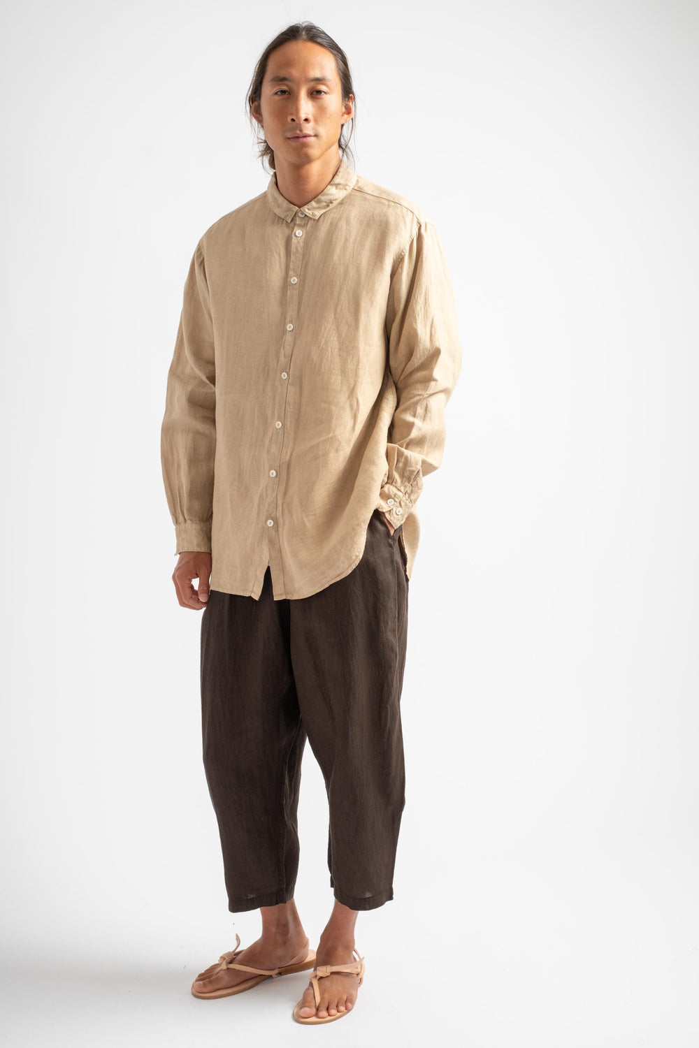 Plant Dyed Shirt in Walnut