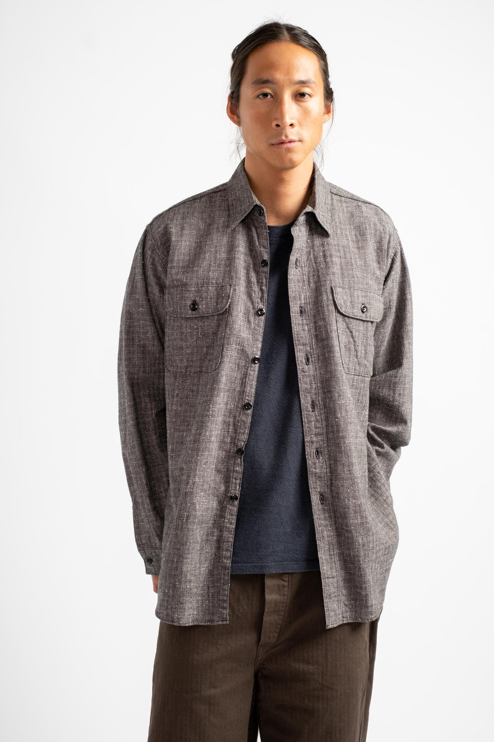 Relax Fit Work Shirt in Black Check