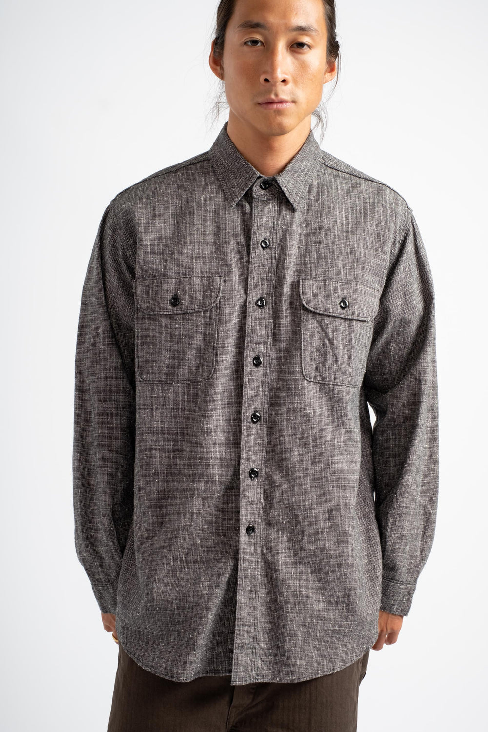 Relax Fit Work Shirt in Black Check