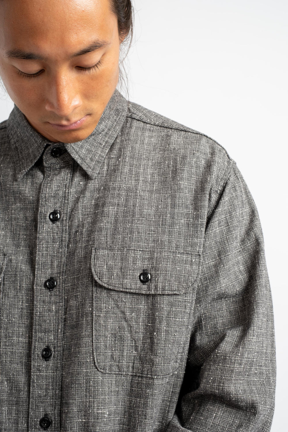 Relax Fit Work Shirt in Black Check