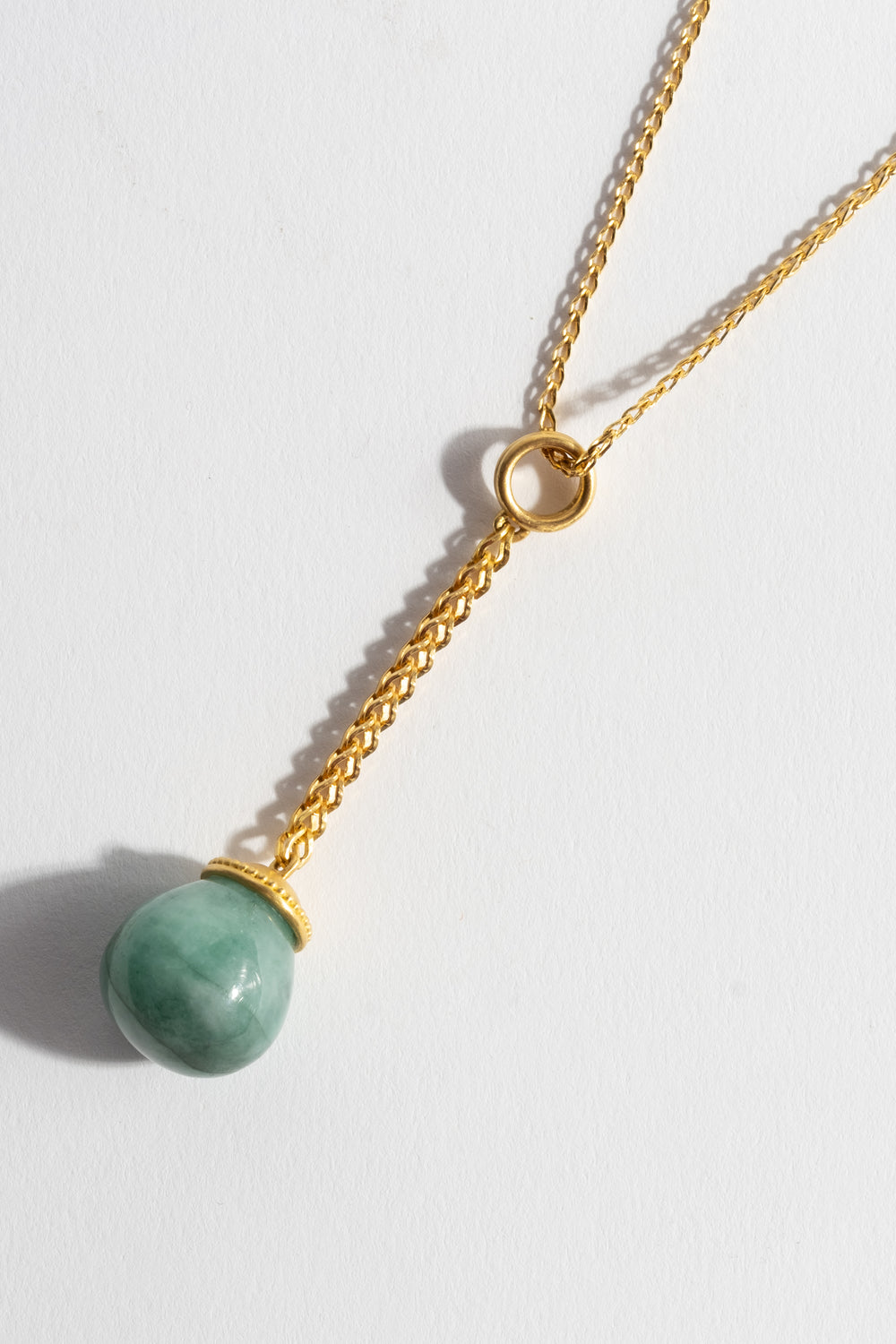 Opaque Emerald Haltere Chain Drop