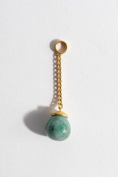 Opaque Emerald Haltere Chain Drop