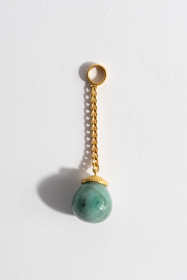 Opaque Emerald Haltere Chain Drop