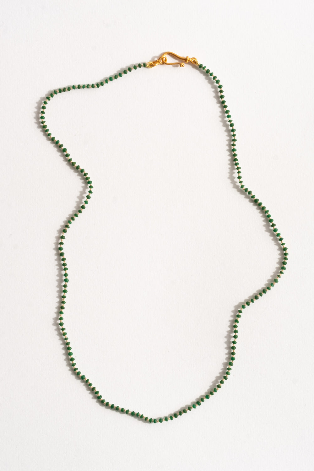 22K + Nephrite Bead Strand