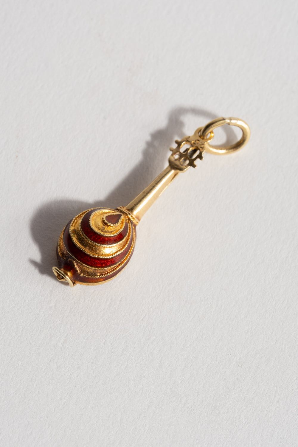 18K Enamel Mandolin Charm
