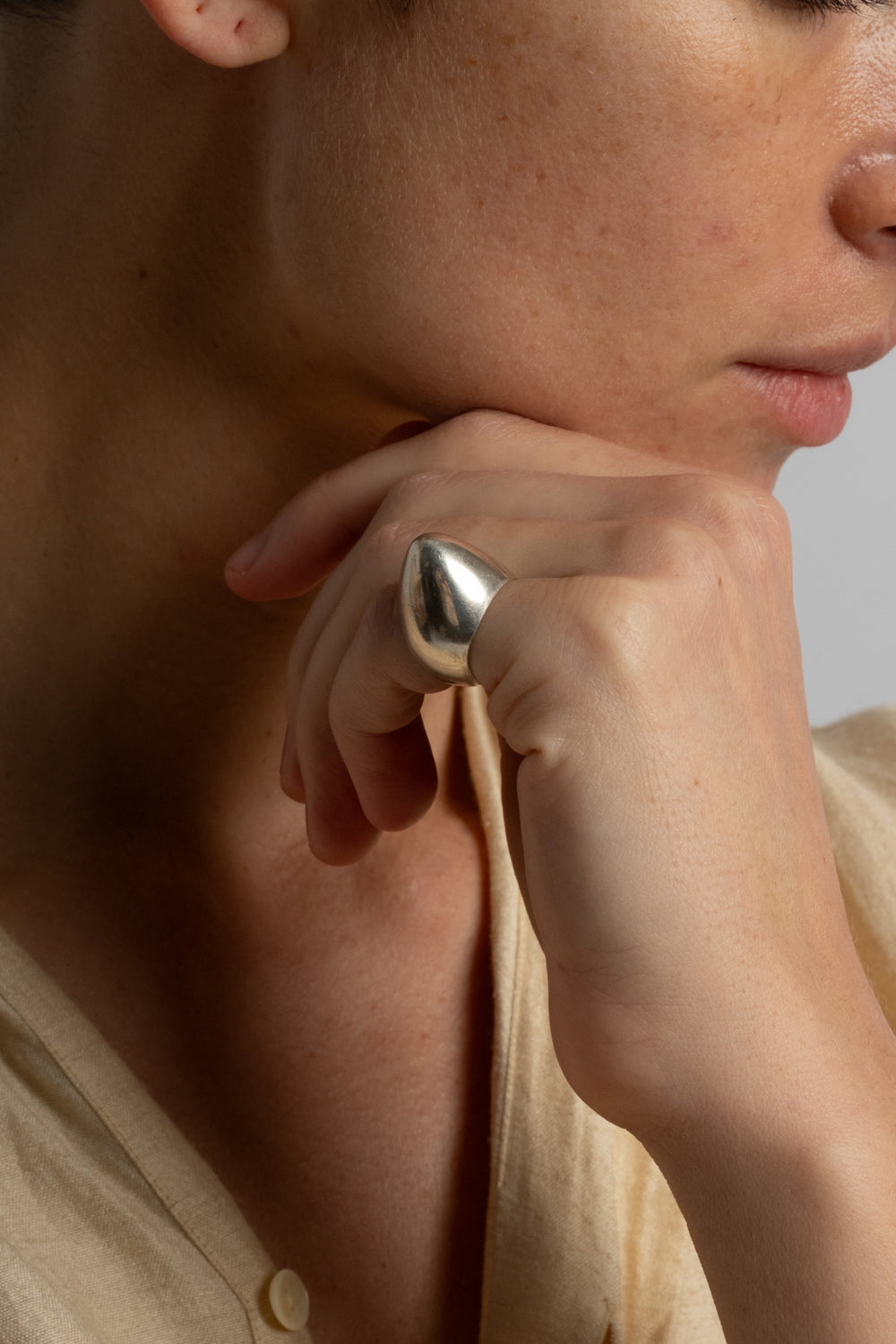 Sterling Pointy Pinky Ring