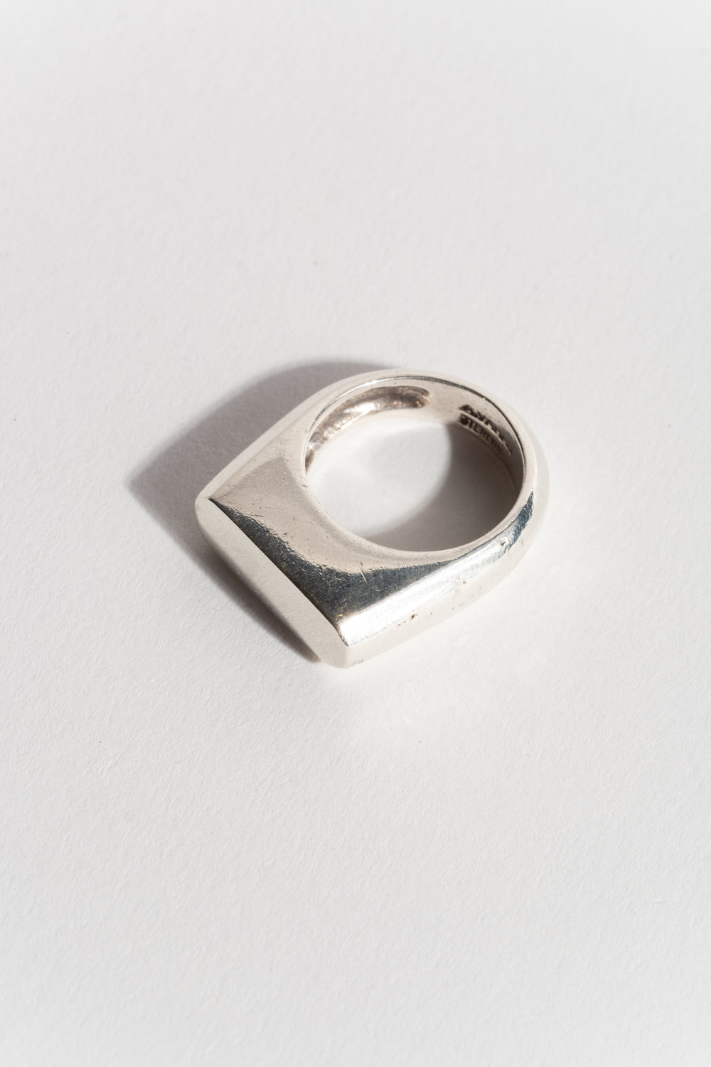 Sterling Modernist Signet Ring