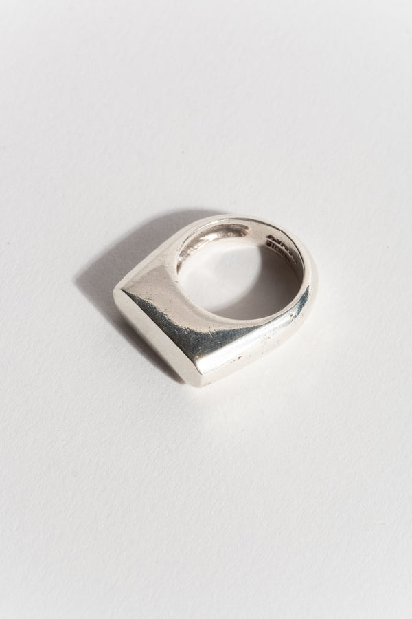 Sterling Modernist Signet Ring