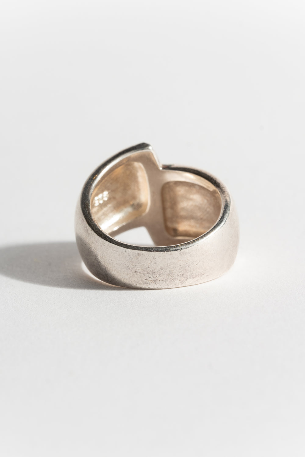 Sterling Puffy Overlap Ring