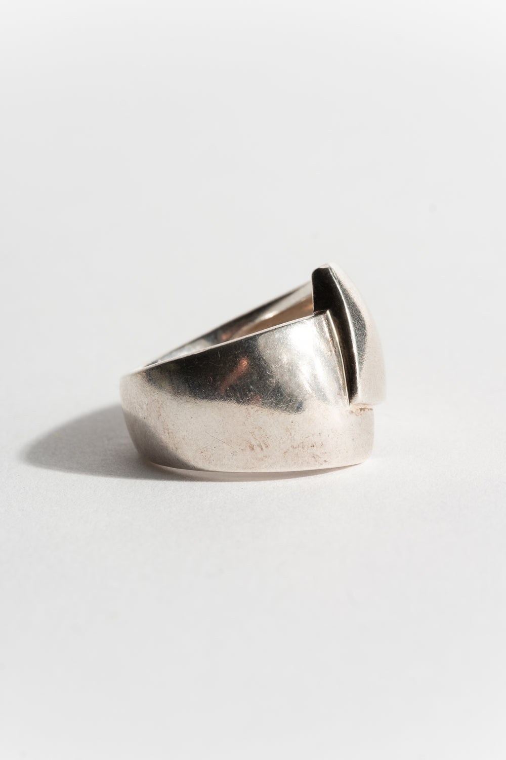 Sterling Puffy Overlap Ring