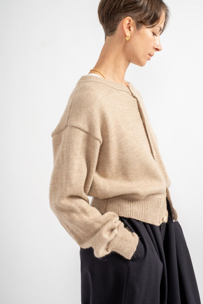 Caspa Cardigan in Oat