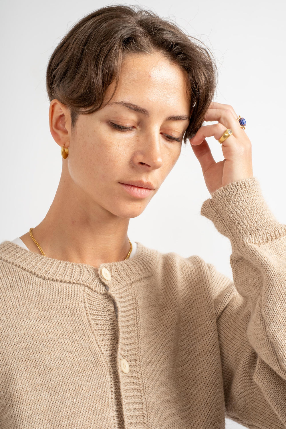 Caspa Cardigan in Oat