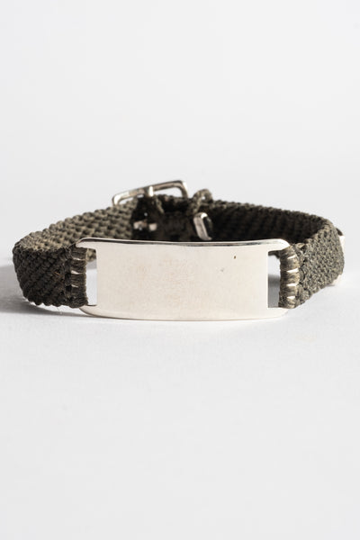 Sterling ID Belt Bracelet in Army