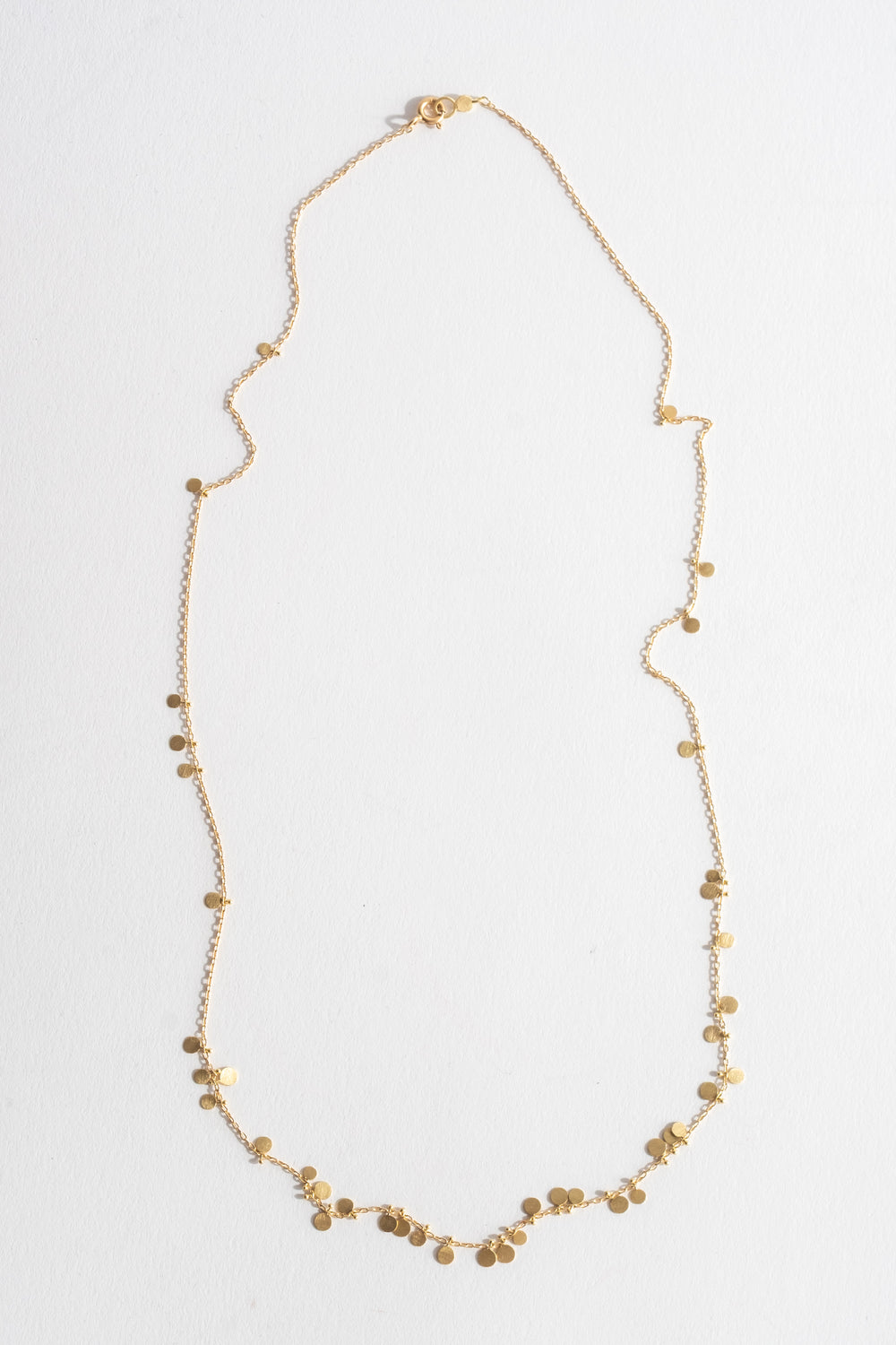 18K Long Random Dots Necklace