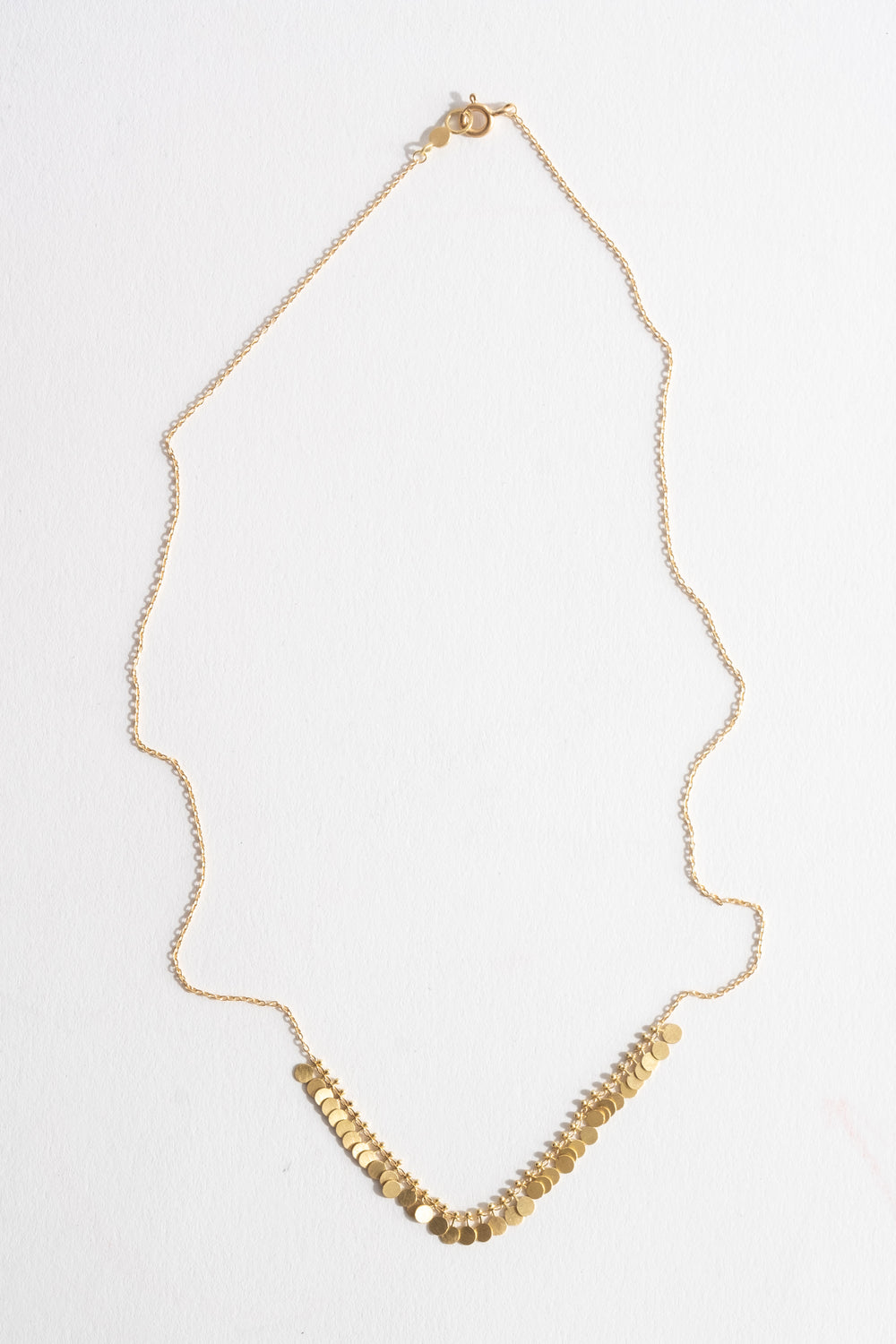 18K Tiny Dots Arc Necklace