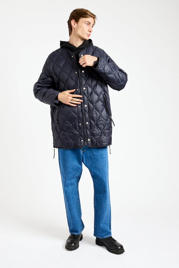 Military M65 Liner Zip Down Jacket in Dark Navy
