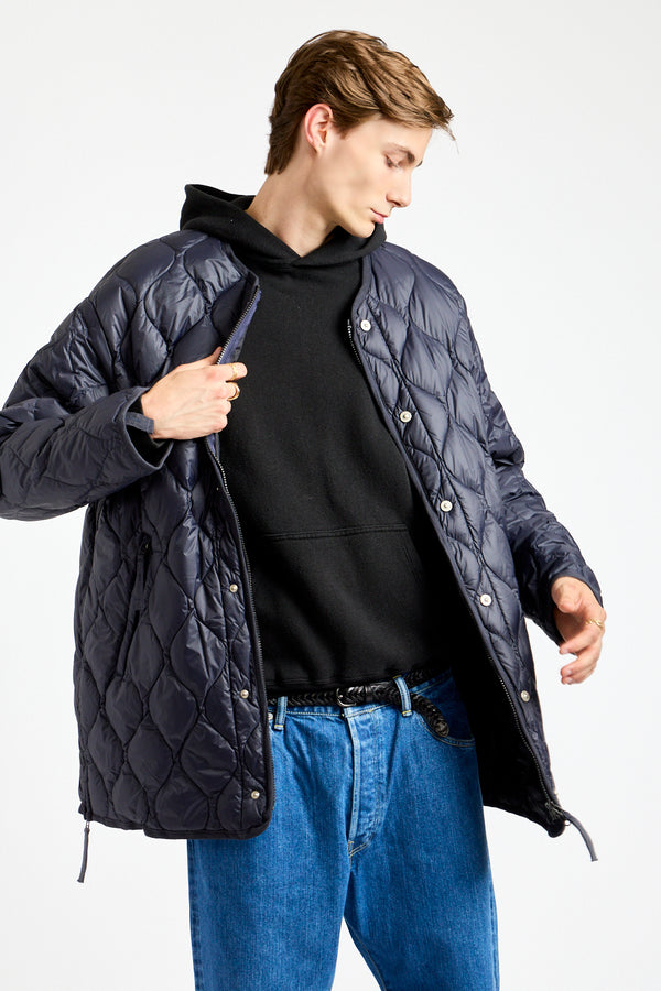 Military M65 Liner Zip Down Jacket in Dark Navy