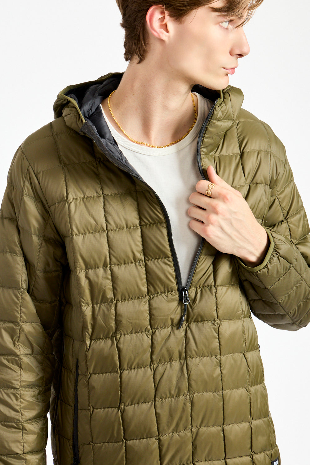 Mountain Zip Pullover in Dark Olive