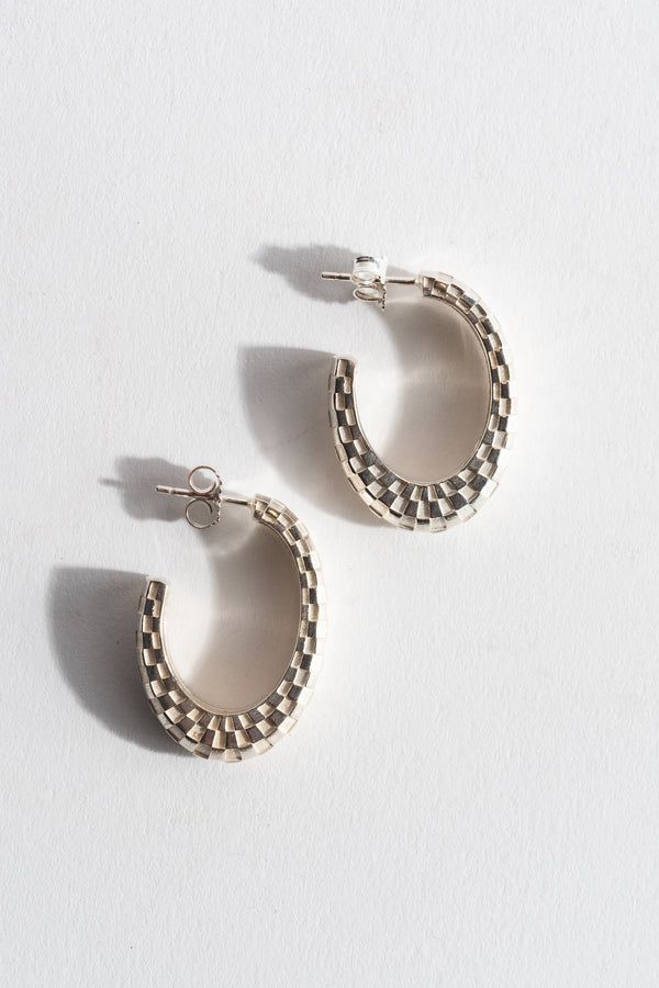 Large Checkerboard Hoops