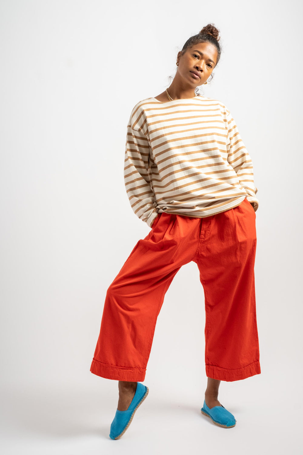 Garment Dye Pants in Red