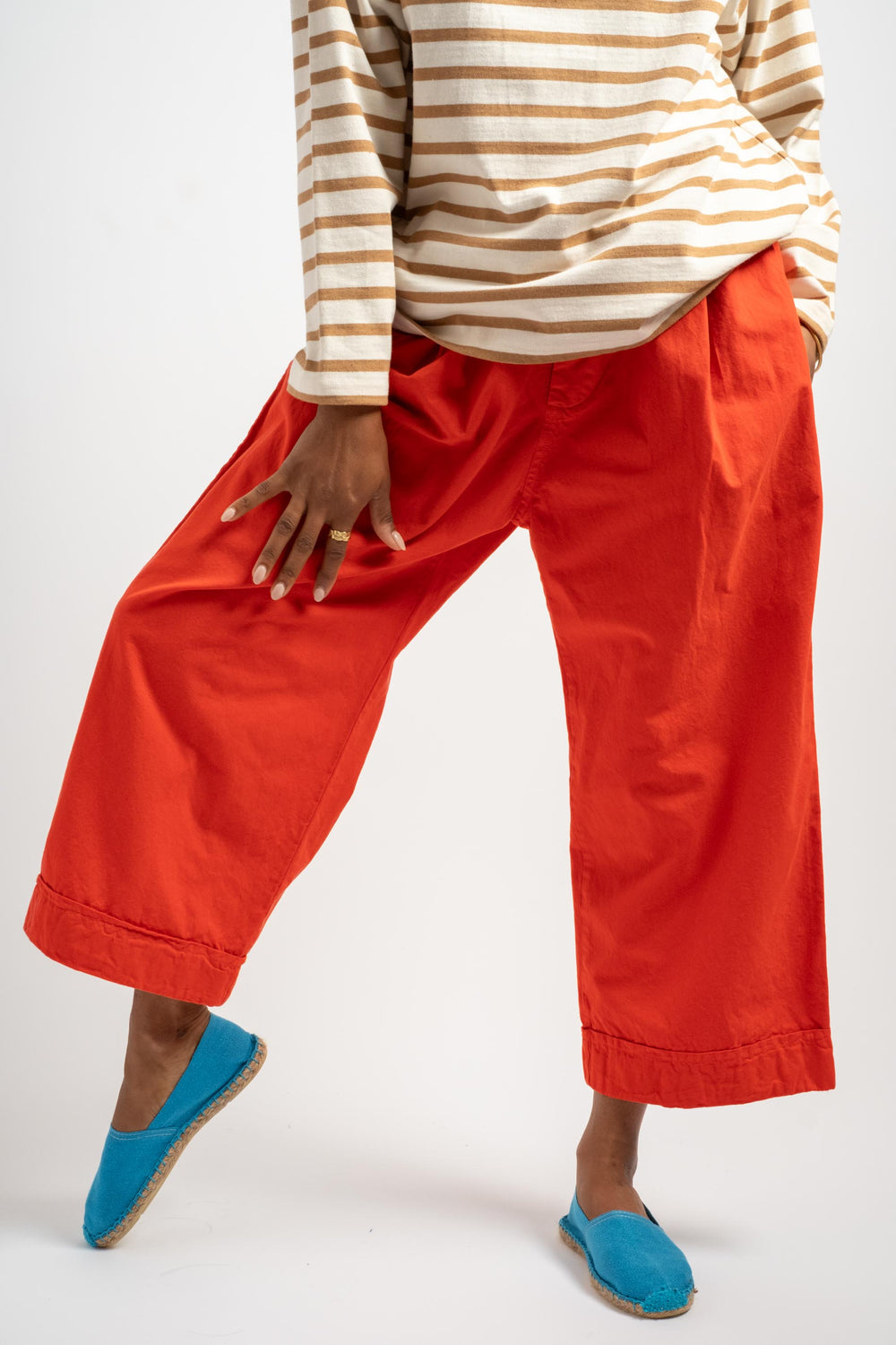 Garment Dye Pants in Red