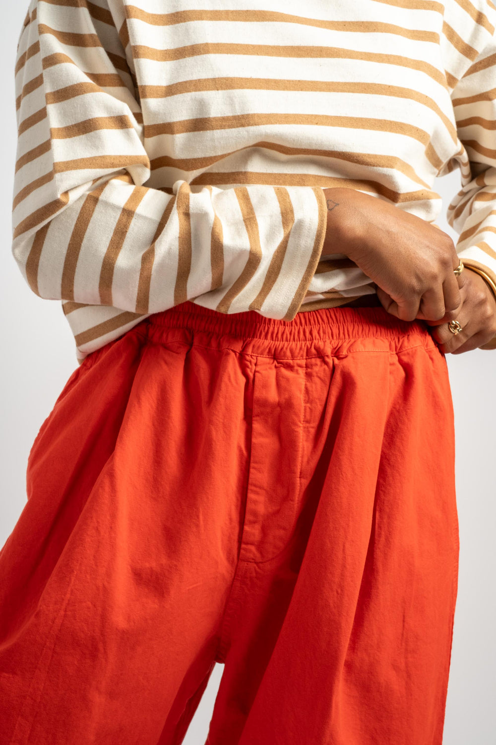 Garment Dye Pants in Red