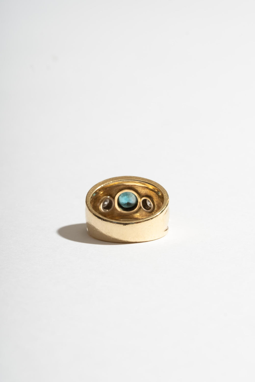 14K Blue Topaz Diamond ring