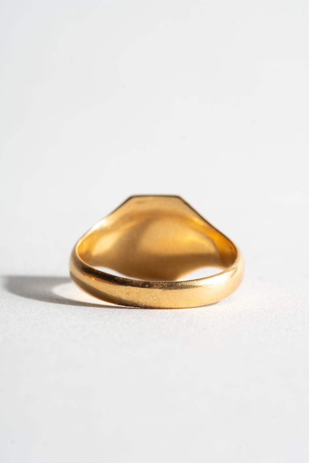 18K Deco Bicolor Gold Signet Ring