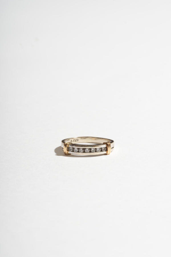 10K Bicolor Diamond Band