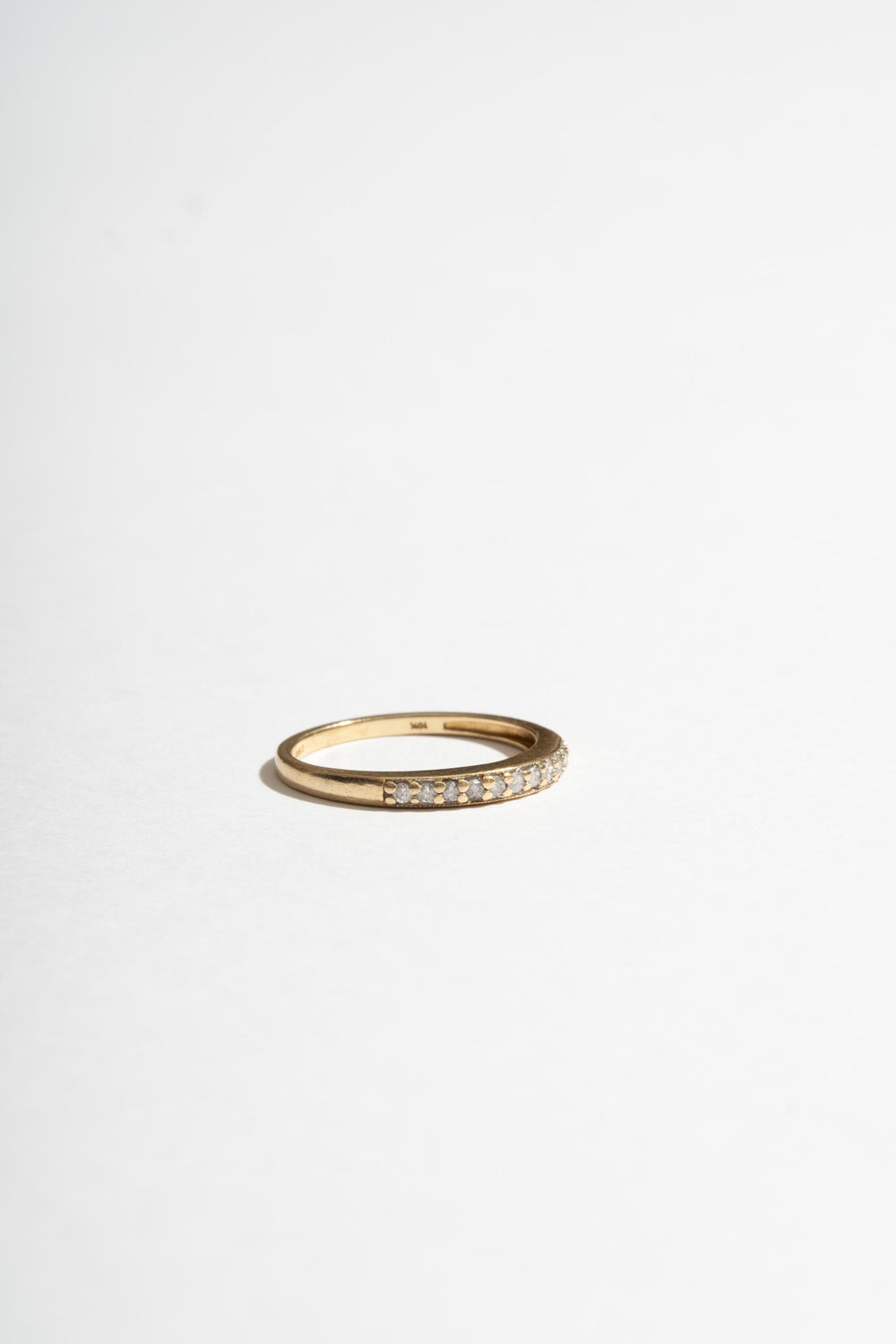 10K Plain Yellow Gold Diamond Band