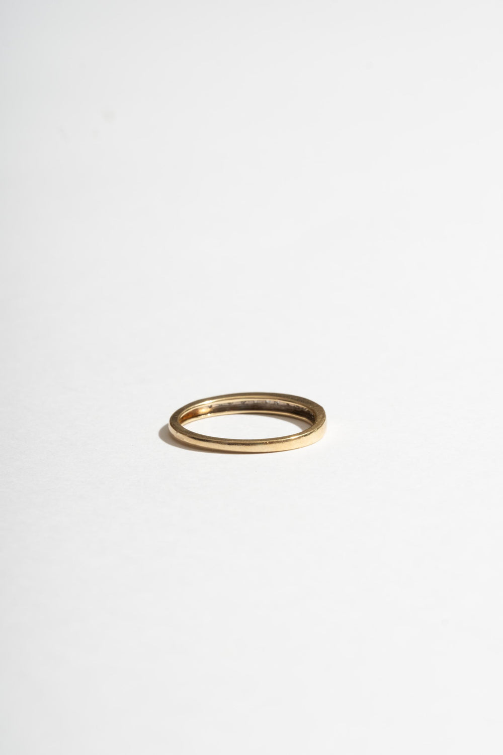 10K Plain Yellow Gold Diamond Band
