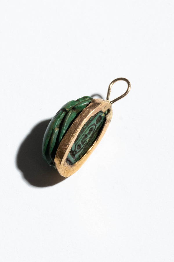 10K Scarab Pendant