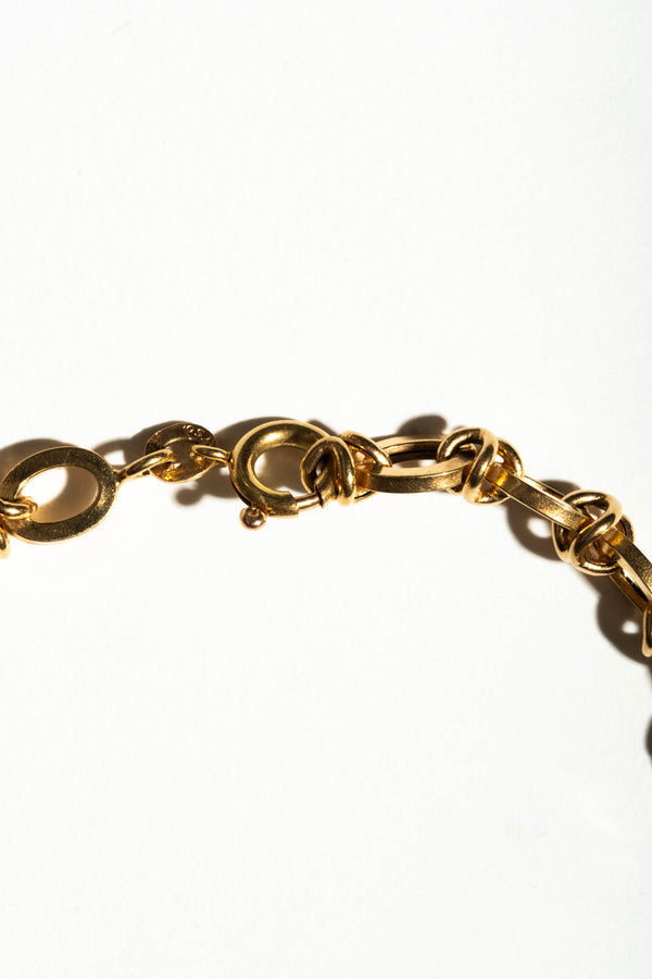10K Wrapped Oval Link Chain Bracelet