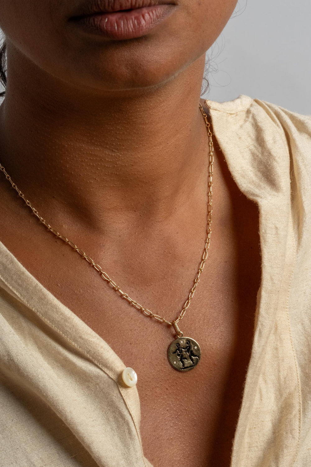 14K Gemini Medallion