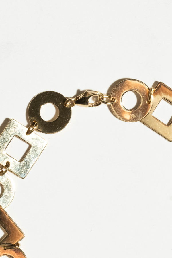 14K Geometric Shapes Bracelet