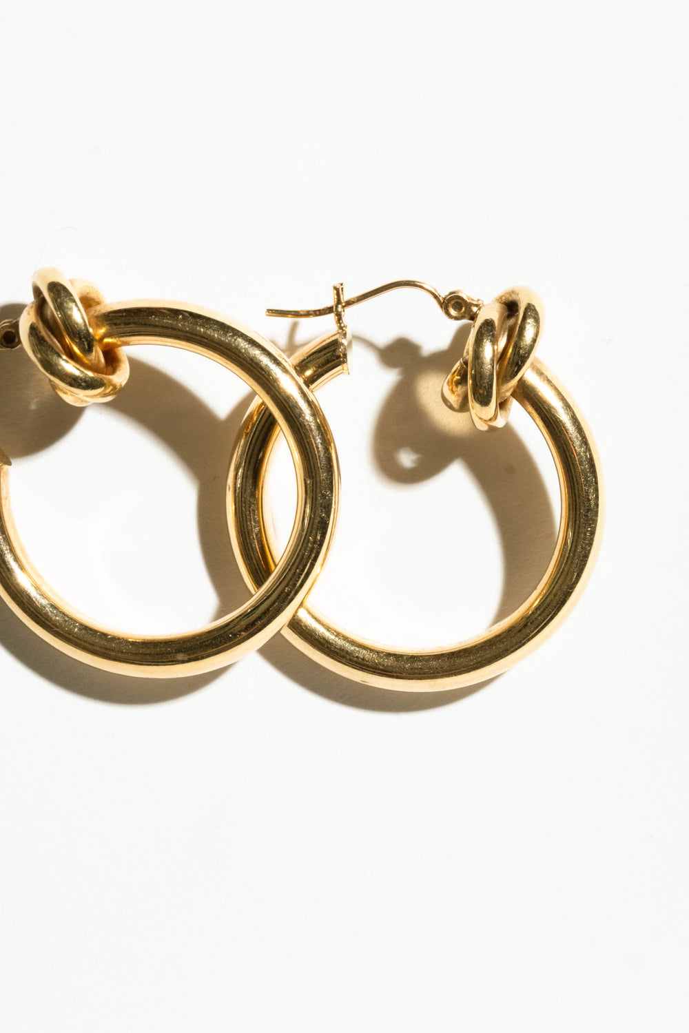 14K Knot Hoops