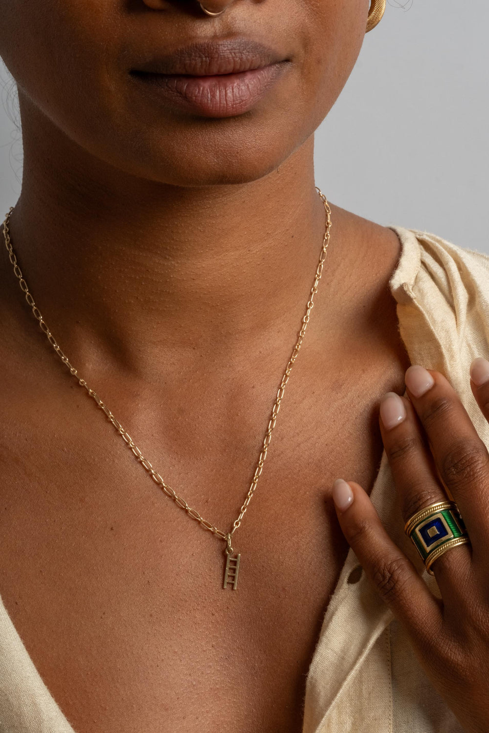 14K Ladder Charm