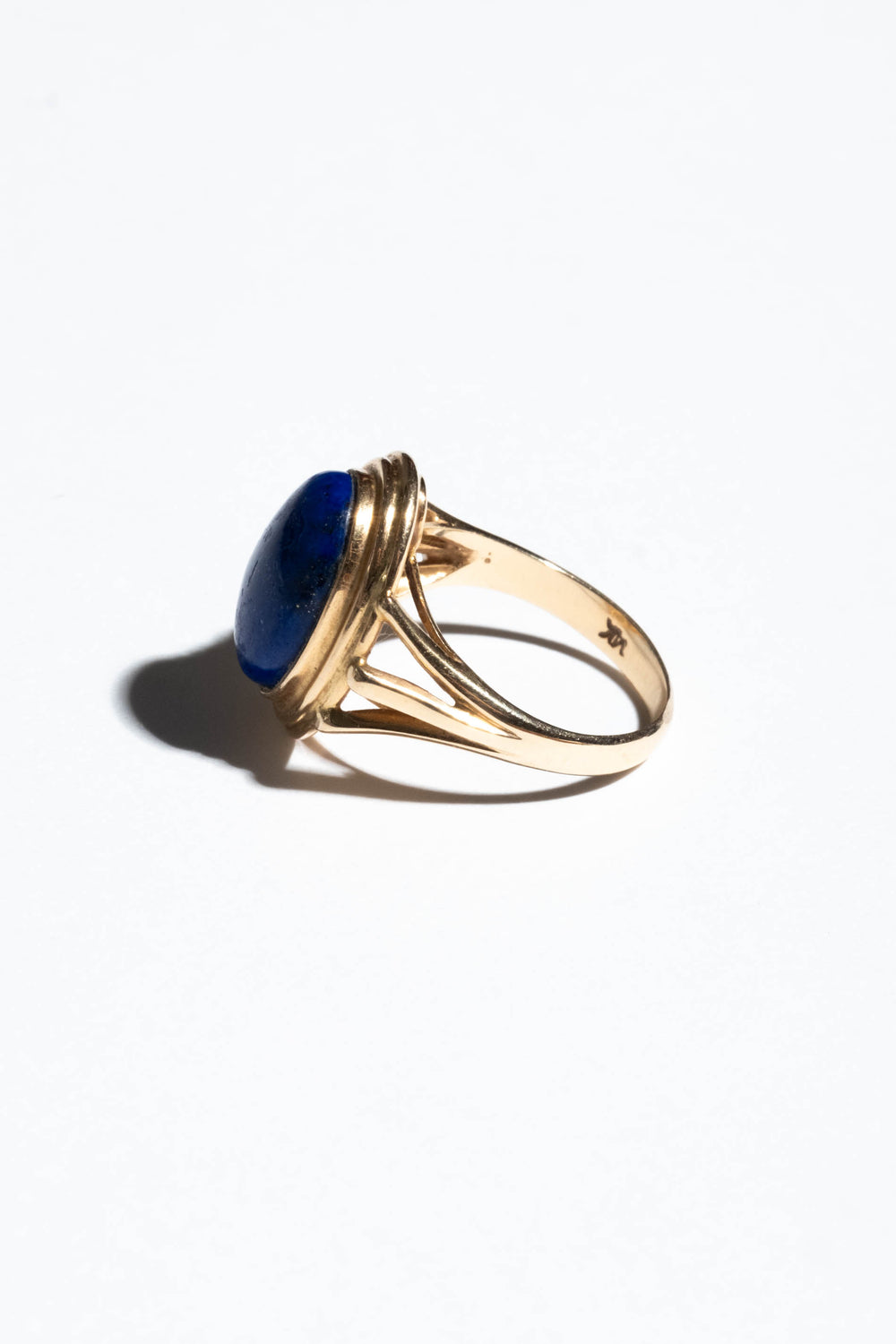 14K Lapis Cabochon Ring
