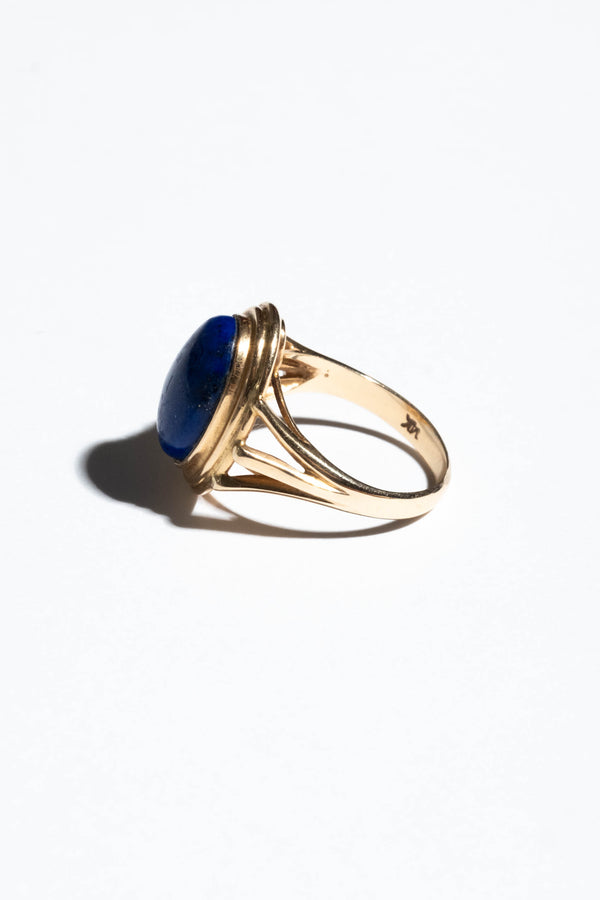 14K Lapis Cabochon Ring