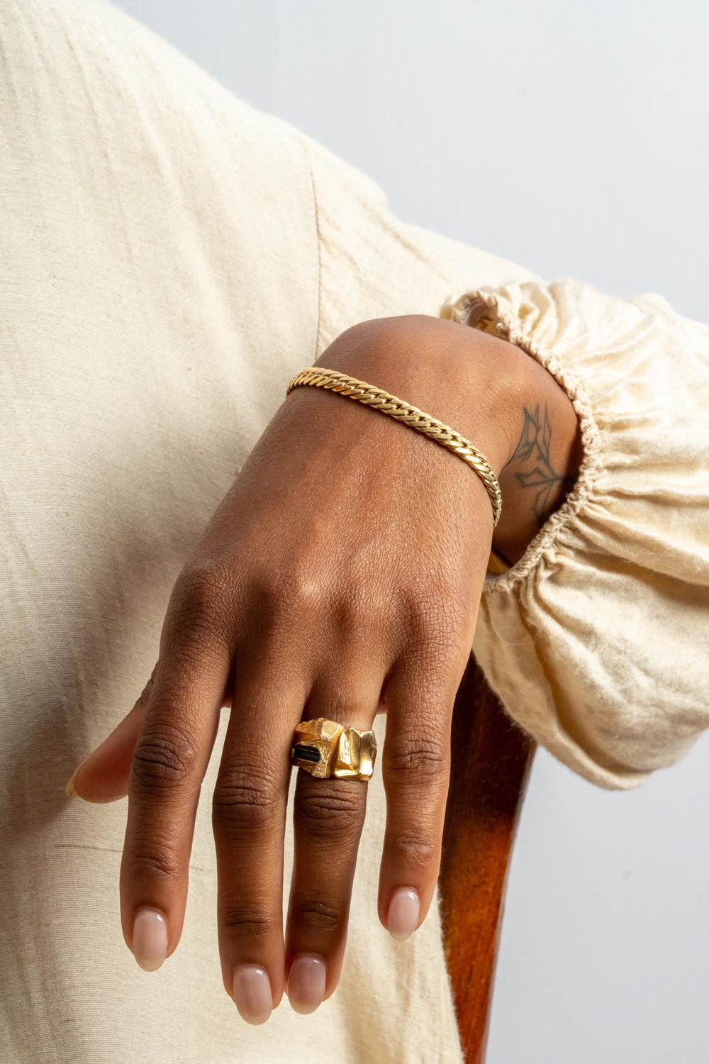 14K Tight Curb Chain Bracelet