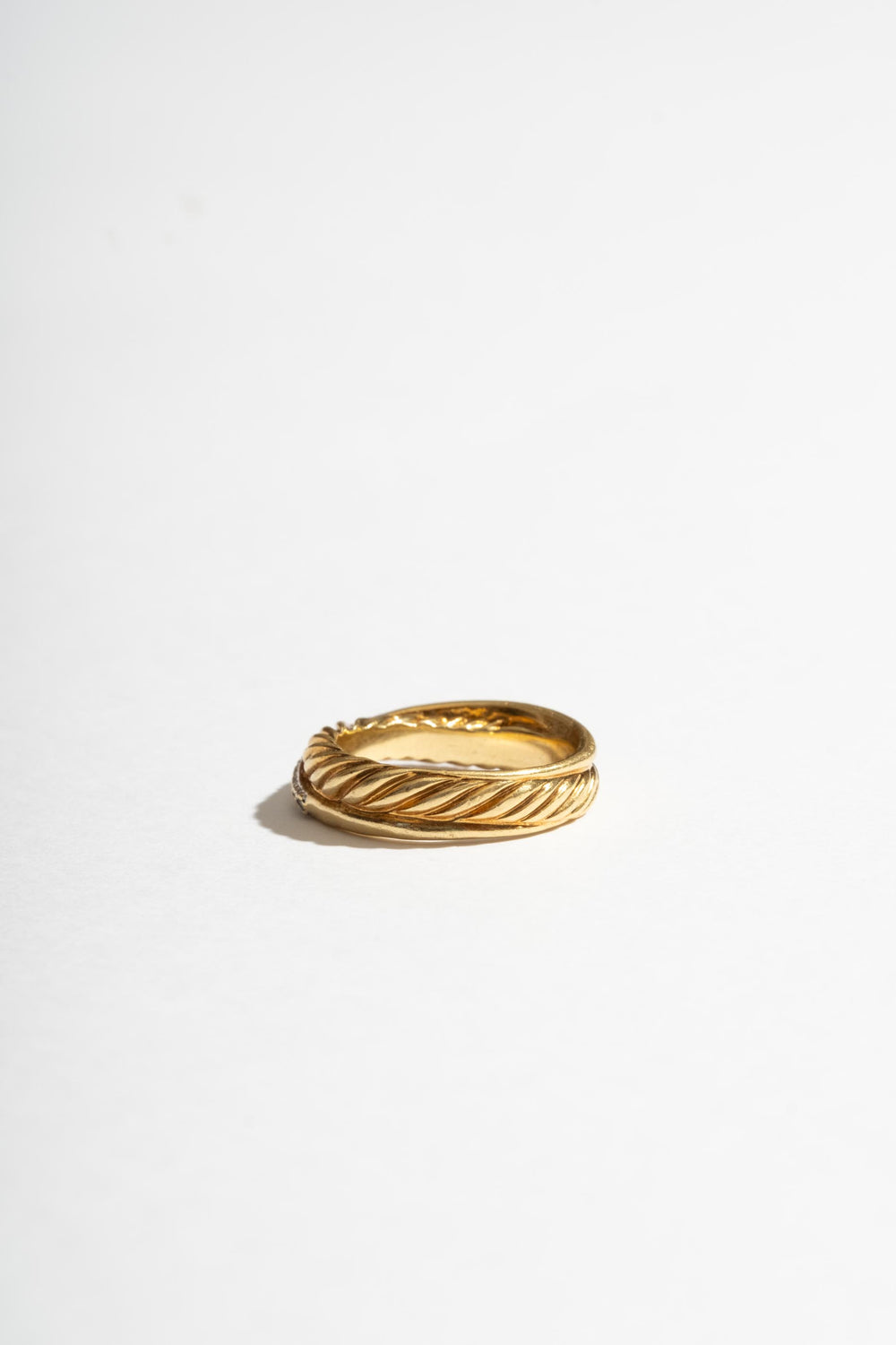 18K David Yurman Diamond Twist ring