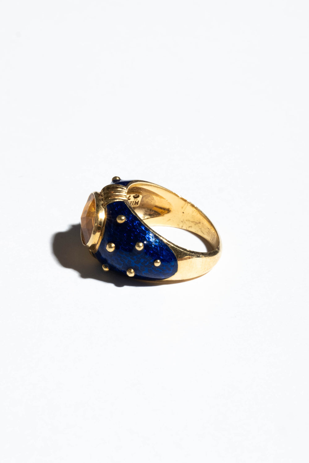 18K Enamel Citrine Hidalgo Ring