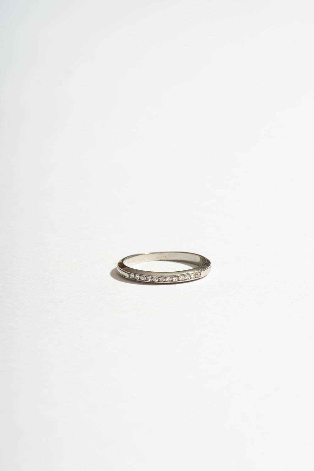 Platinum Deco Diamond Band