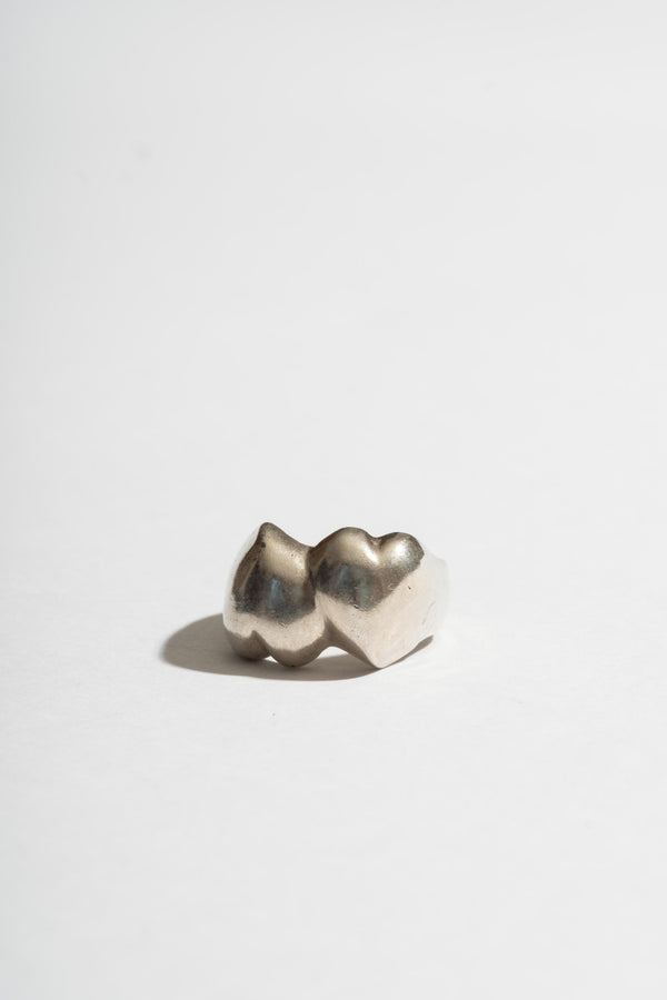 Sterling Double Heart Ring