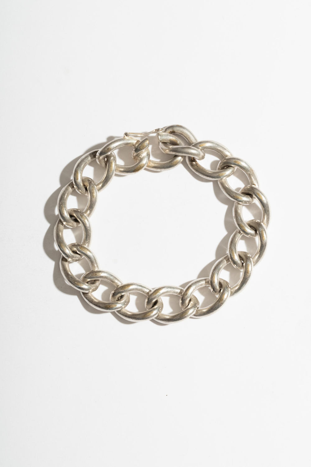 Sterling Plated Big Curb Chain Bracelet