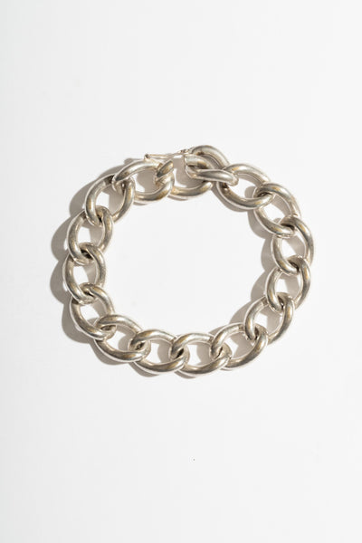 Sterling Plated Big Curb Chain Bracelet